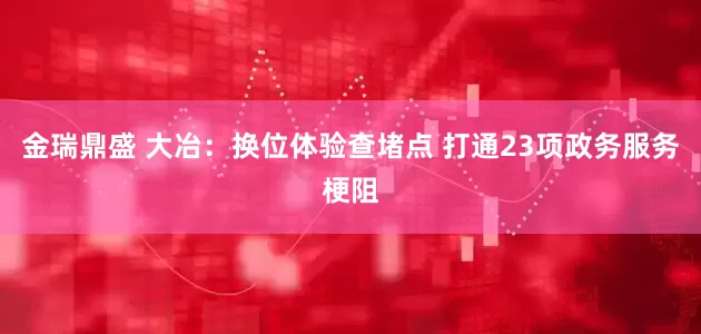 金瑞鼎盛 大冶：换位体验查堵点 打通23项政务服务梗阻