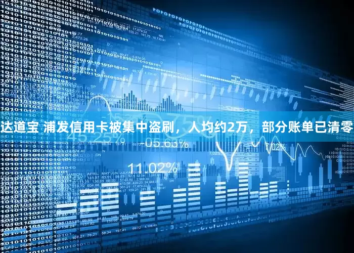 达道宝 浦发信用卡被集中盗刷，人均约2万，部分账单已清零
