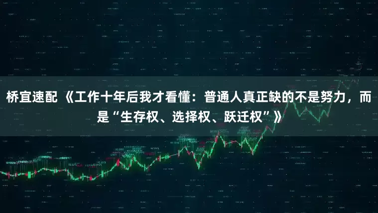 桥宜速配 《工作十年后我才看懂：普通人真正缺的不是努力，而是“生存权、选择权、跃迁权”》